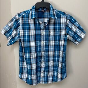 Boys short sleeve plaid shirt